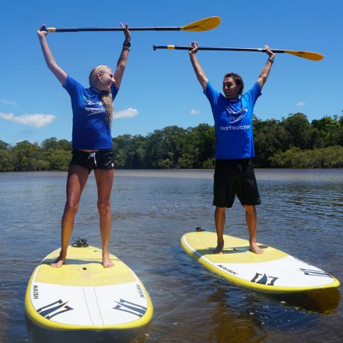 Adult Stand Up Paddle Boarding lesson in Byron Bay